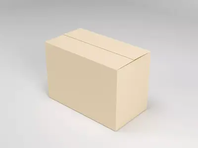 Cardboard box 3d model Low-poly 3D model