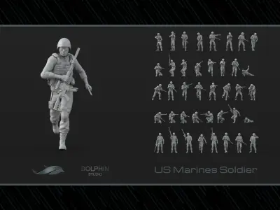 400 US Marine Corps 3D Model Pack