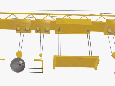 Tower Crane 3D model 9