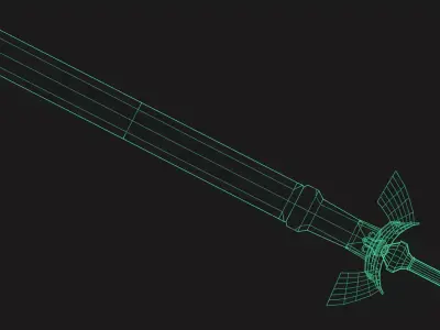 Aetherblade of the Arcane Star Low-poly 3D model