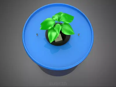 HYDROPONIC AEROPONIC PLANT GROW MEDIUM MEDIA DUTCH BUCKET SYSTEM 3D model