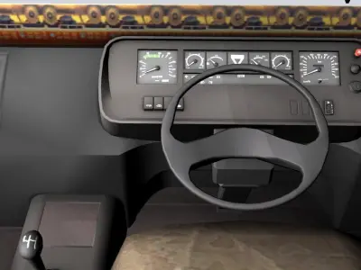Indian truck with interior Low-poly 3D model