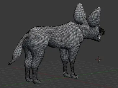 bat eared fox 3D model