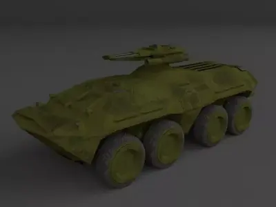 Armoured personnel carrier APC BTR 80 SciFi  3D model