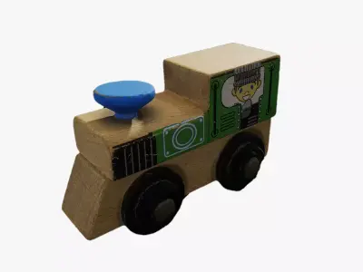 Anydrafts Toy train 01 Low-poly 3D model