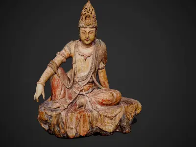 3D model Statue of Guanyin Bodhisattva in Dunhuang 3D model