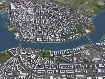 Konstanz Low-poly 3D model