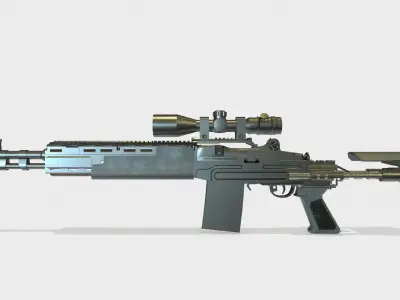 M14 EBR Low-poly 3D model