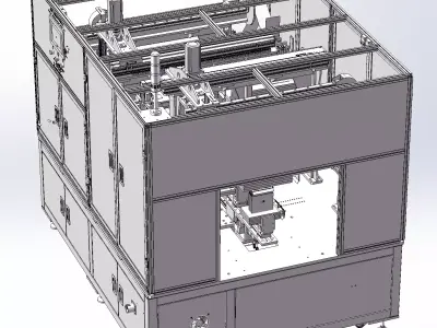 Lithium Battery Tape Wrapping Machine 3D model