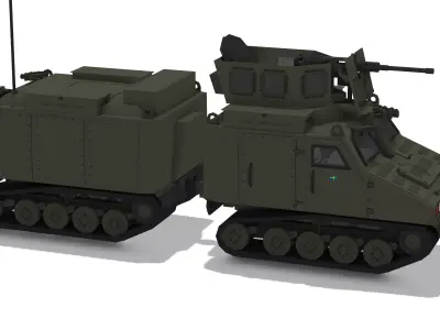 Swedish BVS-10 Low-poly 3D model