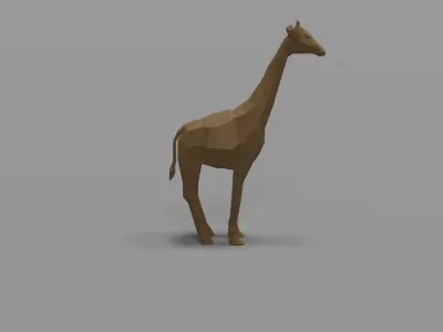 Low Poly Giraffe 3D Model Free 3D model