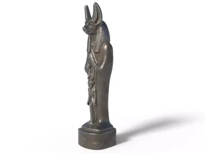 Anubis statue 2 Low-poly 3D model