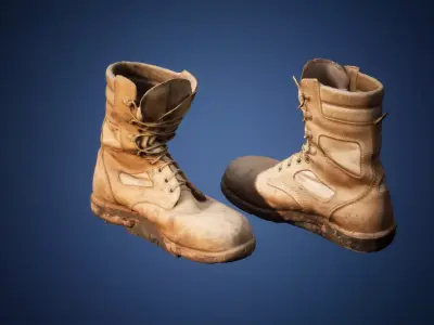 Military Items Low-poly 3D model