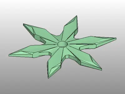 Throwing Star - Type 1 3D model