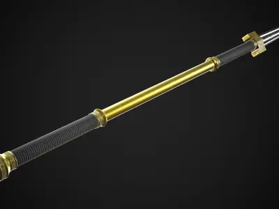 Spear and Glaive A4 Low-poly 3D model