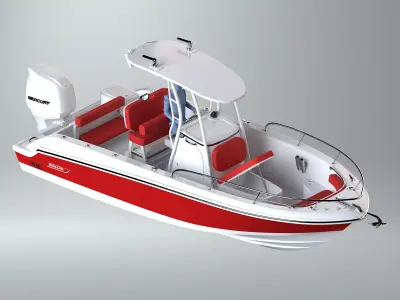 Boston Whaler Concept Design Center Console Boat 3D model