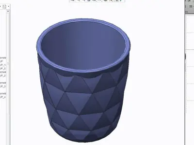 Cup glass of liquid on table Free 3D model