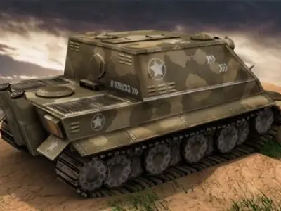 Army tanker Low-poly 3D model