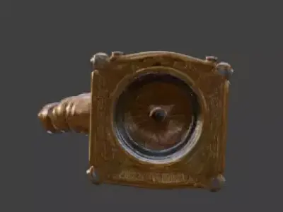 Stylized 3D Steampunk Ornate Mechanical Arm Low-poly 3D model