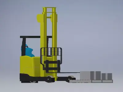 Small forklift 3d model 3D model