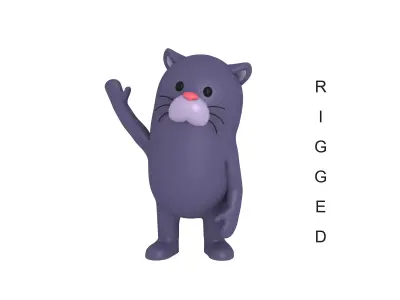 Rigged Panther Character 3D model