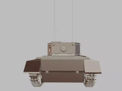 Cromwell B British Cruiser Tank WWII 3D Printable  3D print model