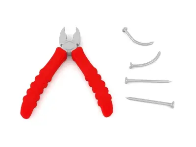 Pliers With Nails  3D model