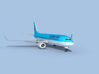 Boeing 737-800 Max Korean Air 3D model