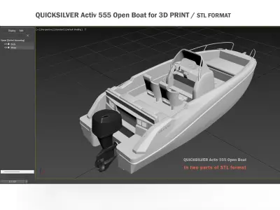 QUICKSILVER 555 Open Boat 3D Print 3D print model
