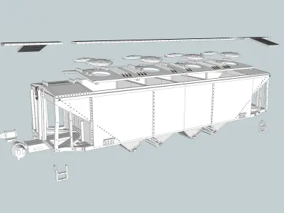 Rotary Dump Phosphate Hoppers HO 3D print model