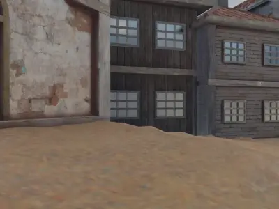 Abandoned Coastal Village 3D model