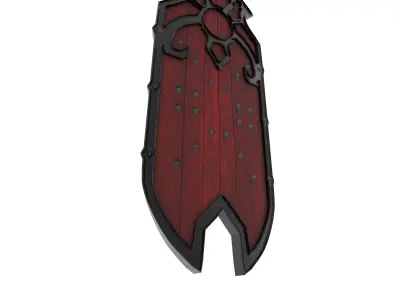 Curved Simple Shield 3D model