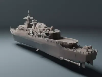 Niteroi Frigate High Detail 3D Model For Resin Printing 3D 3D print model