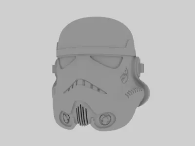 DIY star wars stormtrooper helmet Low-poly 3D model