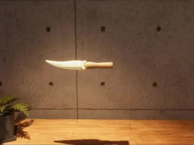 Tooth Knife Low-poly 3D model