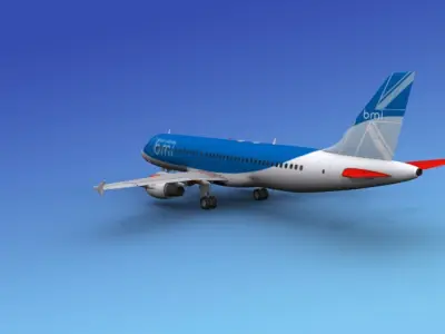 Airbus A320 British BMI 3D model