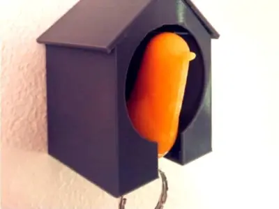 SIMPLE BIRDHOUSE KEY HOLDER Free 3D print model