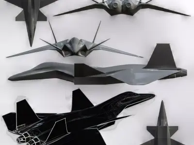 Sixth-generation fighter 3D print model