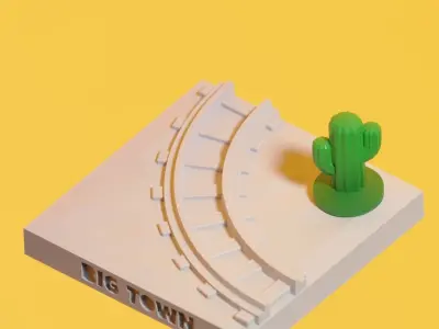 Mini City - Rail Road Tracks 3D print model