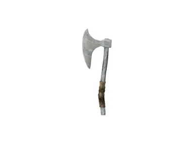 War Axe Low-poly 3D model 2