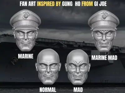 Gung Ho Collection Fan Art Heads 3D print model purchase