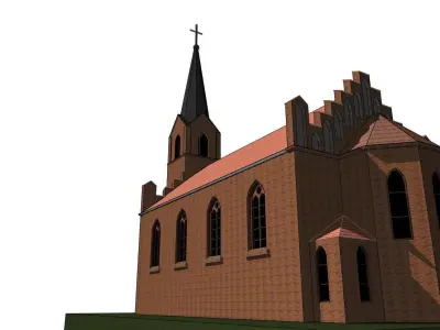 old church model in Barczewo 3D model