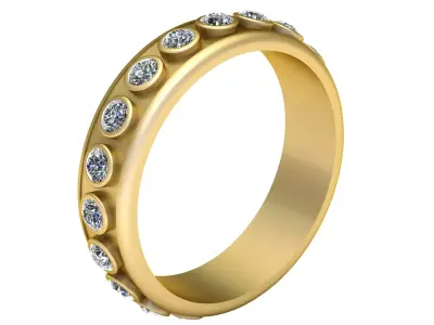 18K Gold Pear   Cut Diamond 3D print model