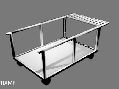 Trolley 2 stainless steel 3D model