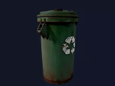 Eco-Industrial Recycling Bin 3D Model 3D model purchase