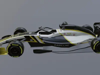 Cadillac F1 team 2026 concept car  Low-poly 3D model