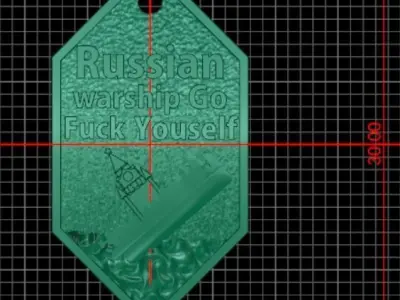 Go yourself Russian warship 3D model 3D print model