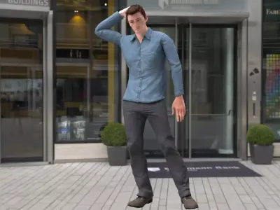 Rigged Male Character 5 3D model