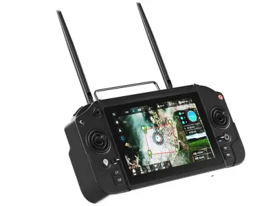 Detailed Drone With Controller Black 