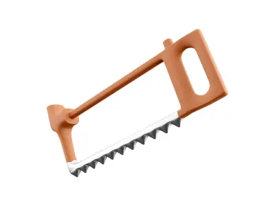 Hacksaw cartoon icon 3D model